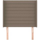  Vzglavje z ušesi taupe 103x16x118/128 cm blago, (20952208) | Shoptok.si