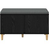  Klupa za hodnik s jastukom s vratima Crni Hrast 80 x 38 x 46 cm | Eponuda.com