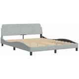  Krevet s madracem Dover svjetlosivi 160x200 cm baršunasti | shoptok.hr