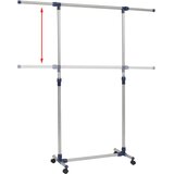 Podesivi stalak za odjeću od nehrđajućeg čelika 165x44x150 cm | shoptok.hr