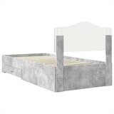  Okvir za krevet s uzglavljem Betonski sivi 75 x 190 cm | shoptok.hr