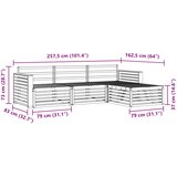 Set vanjskih sofa Prirodna 257,5 x 162,5 x 73 cm | shoptok.hr