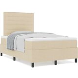 Box Spring krevet s madracem krem 120x200 cm tkanina | shoptok.hr