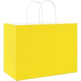  Papirnate vrećice 50 kom s ručkama žute 32x17x25 cm | Eponuda.com