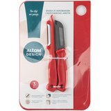 Altom design set daska za rezanje + nož + strugač, 24 cm, crveni | shoptok.hr