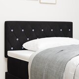 vidaXL LED uzglavlje s kristalnim gumbićima crno 100 cm baršun, uzglavlje s kristalnim gumbićima crno 100 cm baršun Cijene
