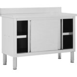  Radni stol s kliznim vratima 120 x 50 x (95 - 97) cm od čelika | shoptok.hr