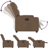  Električni naslanjač rjavo blago | Shoptok.si