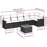  7-dijelni set vrtnih sofa sivi od poliratana | shoptok.hr
