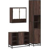 vidaXL 3-dijelni set kupaonskog namještaja boja smeđeg hrasta drveni | shoptok.hr