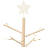 vidaXL Leseno božično drevo z stojalom Naravna 150 cm Trdna borovina | Shoptok.si