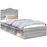 Konstrukcija postelje z vzglavjem Siva Sonoma 100 x 200 cm, (5000102416) | Shoptok.si