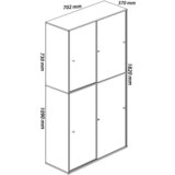 MID.YOU Arhivska Omara Lona Xxl, Antracit, Barva Hrasta | Shoptok.si