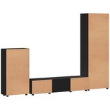  Set TV komoda FLORIN 3 kom. Crna Konstruirano drvo | shoptok.hr