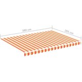 vidaXL Nadomestno blago za tendo rumeno in oranžno 4x3 m, (20609622) | Shoptok.si