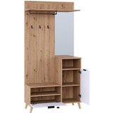 home24 PREDSOBA bela, hrast artisan | Shoptok.si