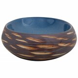 Nadgradni umivaonik smeđe-plavi ovalni 59x40x15 cm keramički | shoptok.hr
