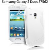  Gumijasti / gel etui S-Line za Samsung Galaxy S Duos S7562 / Samsung Galaxy Trend S7560 - beli Cene