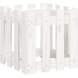  Vrtna sadilica s izgledom ograde bijela 40x40x40 cm od borovine | Eponuda.com