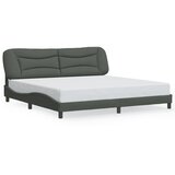 Maison Chic Posteljni okvir - Dvoposteljna postelja - Zakonska postelja brez vzmetnice temno siv 200x200 cm blago-J4443, (21763021) | Shoptok.si