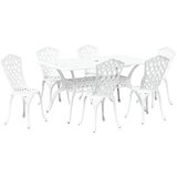  Set od 4 Bijela Lijevani aluminij 150 cm x 90 cm x 72 cm | shoptok.hr