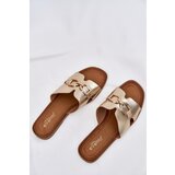 EVENTO Ladies Flat Sandals With Decorative Detail Golden Amiresna | shoptok.hr