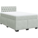 Box spring krevet s madracem svjetlosivi 120x200 cm baršunasti | shoptok.hr