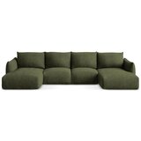 Makamii Zelena sklopiva kutna garnitura od šenila (u obliku slova "U") Leila – | shoptok.hr