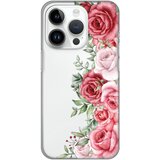  silikonska maska za iPhone 14 Pro 6.1 Wild Roses Print Skin providna Cene