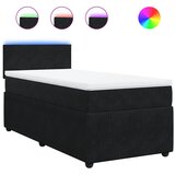  The Living Store Box spring postelja z vzmetnico črna 80x200 cm žamet - Box Spring Postelja, (21491749) | Shoptok.si