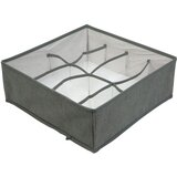 Bewello 8- delna škatla za shranjevanje in organizacijo nogavic ali spodnjega perila s prevleko iz tekstila max. 4kg 32 x 32 x 12cm siv | Shoptok.si