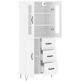  Visoka komoda bijela 69 5x34x180 cm konstruirano drvo | shoptok.hr