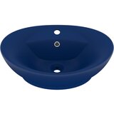 Maison Chic Razkošen Umivalnik - Kopalna umivalnik - Lavabo ovalen mat temno moder 58,5x39 cm keramika, (21684942) | Shoptok.si