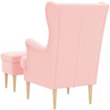  Fotelja s footstoolom 2 kom. Ružičasta Bouclé | shoptok.hr