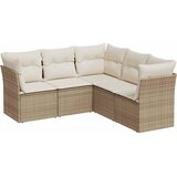  5-dijelni vrtni set sofa s jastucima bež od poliratana | shoptok.hr