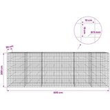  Gabion s žicom debljine 5 mm i mrežom 10x10 cm 600x30x200 cm Slike