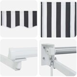  Povlačivi tende Antracit i bijelo 2,5 x 2 m | shoptok.hr