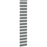 Zebra zavjesa tamno siva 45x230 cm Širina tkanine 40,9 cm Poliester | shoptok.hr