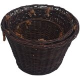  3-dijelni set košara za drva za ogrjev tamnosmeđi od vrbe | shoptok.hr
