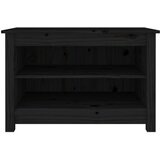 vidaXL klop za čevlje črna 70x38x45,5 cm trdna borovina | Shoptok.si