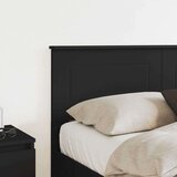 vidaXL Vzglavje z vzglavjem Črna Orehovina 140 cm Konstruiran les | Shoptok.si