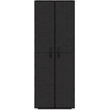  za cipele od tkanine crni 60 x 30 x 166 cm | shoptok.hr