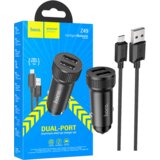 hoco. Auto punjač sa microUSB kabelom, 2 x USB, 2.4 A, 12W – Z49 Level Cijene
