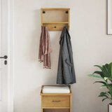  Zidna vješalica za kapute SANDNES 45x12x35 cm puno drvo bor | shoptok.hr