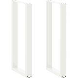  Noge stolića za kavu U-oblika 2 kom bijele 40x(100-101)cm čelik | shoptok.hr