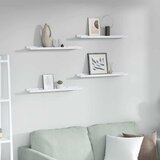  Polica na zidu s policom 4 pcs Bijeli mramor 60 x 9 x 3 cm | shoptok.hr