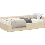  Kotni okvir postelje z matrico Drugo 2 pcs krema blago, (5000121162) | Shoptok.si