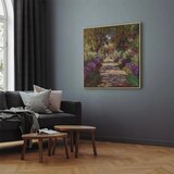  Slika - Claude Monet – A Pathway in Monet\'s Garden 60x60 U prirodnom drvenom okviru | shoptok.hr