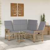  Vrtni set sofe za opuštanje Podesiva Bež i svijetlo siva | shoptok.hr