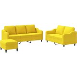 vidaXL 3-dijelni set sofa s jastucima svjetložuti od tkanine | shoptok.hr